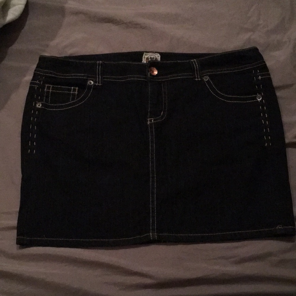 Denim mini skirt